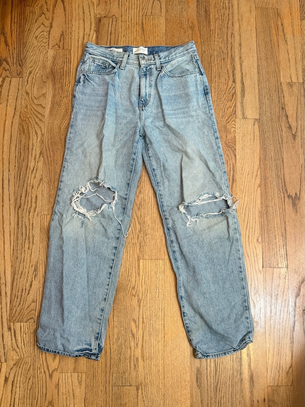 Universal Thread Light Blue Distressed Boyfriend Jeans